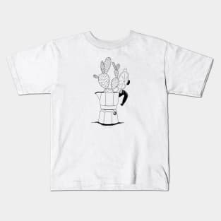 Cactus in Moka Pot 🌵 Kids T-Shirt